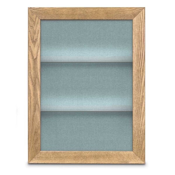 Outdoor Enclosed Combo Board, 42"x32", Black Frame/Green & Cloud